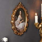 cadre photo ornemental doré classique baroque fleurs artificielles décoration murale