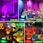 projecteur led rgb étanche ip66 support mural télécommande moderne décoration extérieure 10w 30w 50w