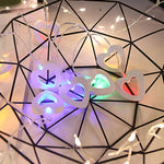Décoration romantique guirlande LED cœur bois