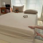 drap housse lit simple double king queen bleu marine uni polyester moderne housse matelas