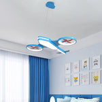 lampe moderne ailes avion couleur vert bleu télécommande réglable enfants chambre