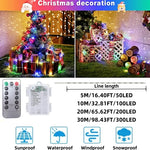 guirlande lumineuse led multicolore 50 100 200 300 led télécommande modes moderne étanche