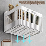 boîtes rangement murales blanc gris storage adhésif épices ail oignon moderne minimaliste