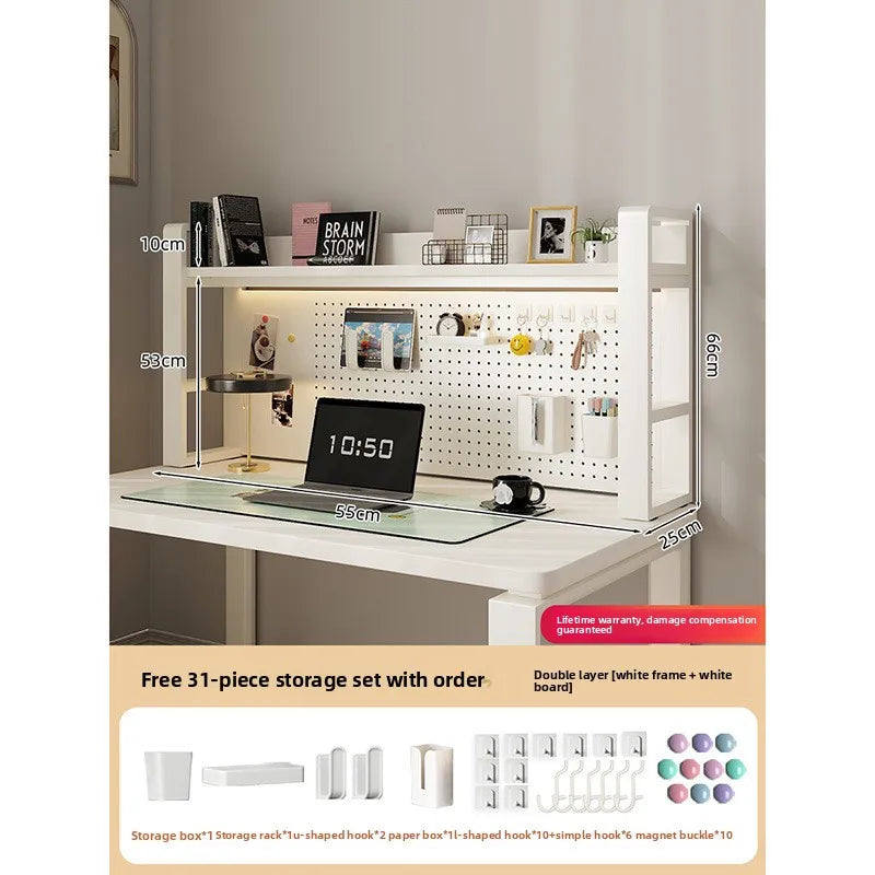 étagère murale métal panneau perforé rangement bois blanc noir moderne robuste