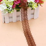 ruban dentelle 30mm violet rose orange bleu noir blanc motifs floraux classique polyester
