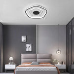 plafonnier led moderne géométrique blanc noir éclairage quotidien monté surface télécommande