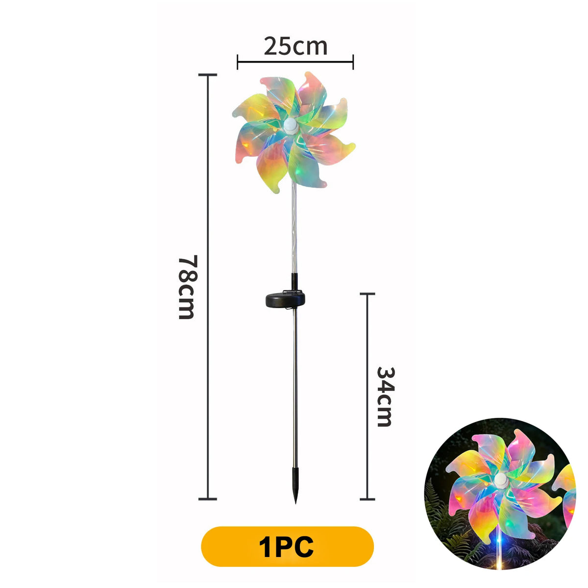 lumière solaire multicolore moulin vent moderne patio extérieur led changeante couleur