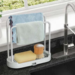 porte serviettes cuisine gris clair moderne utilisation multiple brosse vaisselle gant nettoyage éponge multifonctionalité
