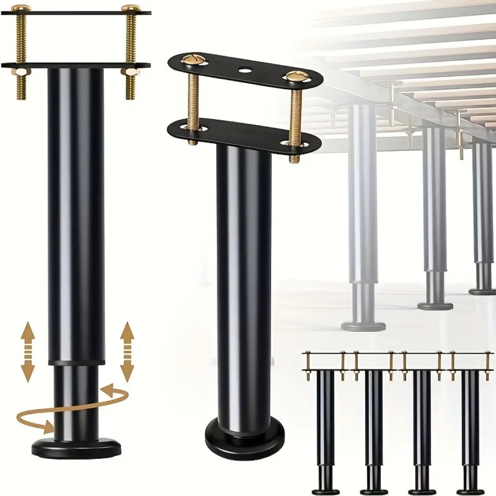 piliers réglables métal noir fixations vis modernes bureaux tables 12 32cm