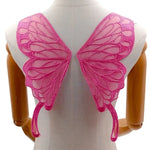 Ailes papillon violet noir bleu rose vert marron adhésif fantaisie déguisement polyester