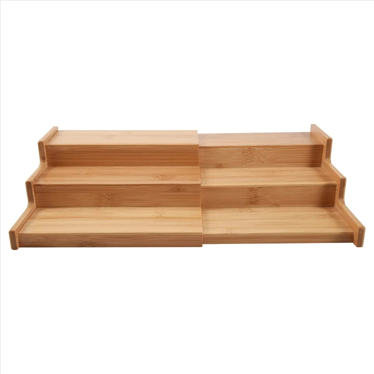 étagère épices étagère bambou niveaux organisation cuisine moderne épices contenants transparents étiquettes vertes
