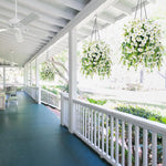 guirlande fleurs artificielles violet rose vert feuilles modernes extérieur intérieur