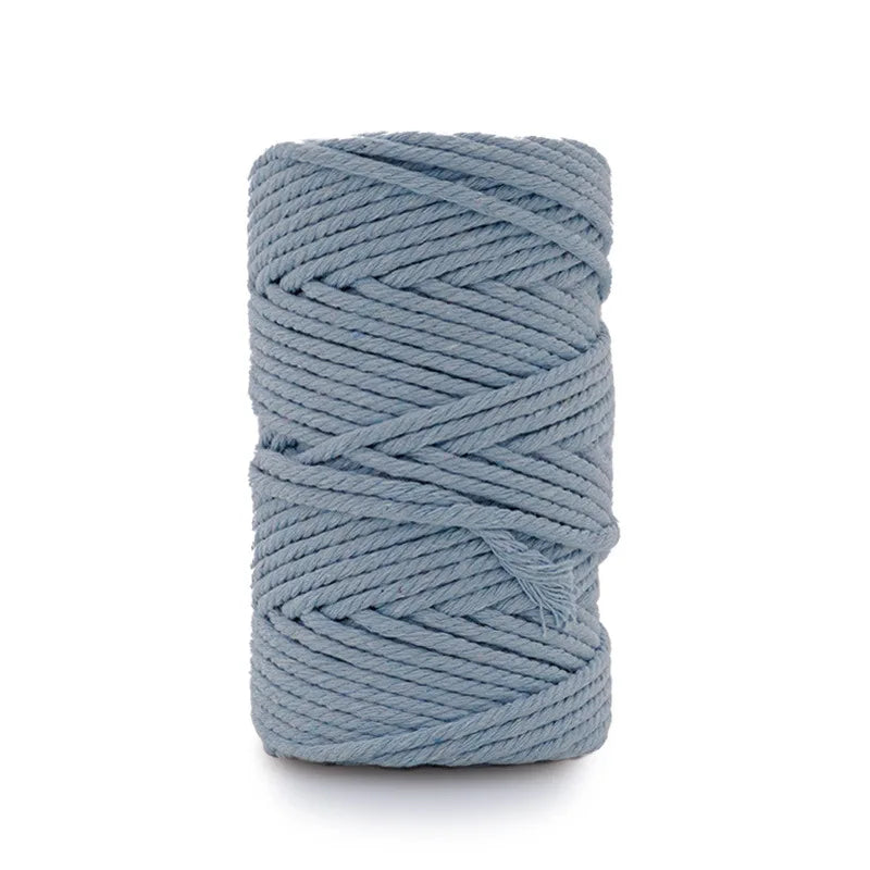 fil macramé coton texturé blanc noir gris bleu rose rouge vert jaune violet artisanal