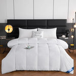 couvre lit hiver blanc moderne léger 220x240cm matelassé poncé polyester