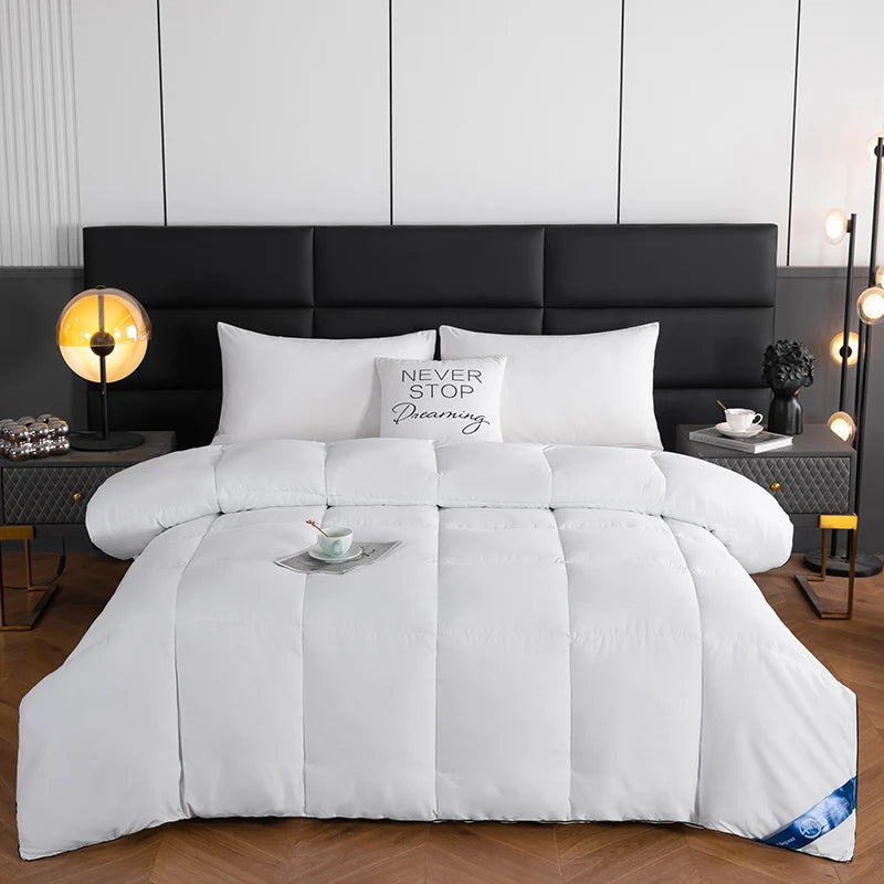 couvre lit hiver blanc moderne léger 220x240cm matelassé poncé polyester