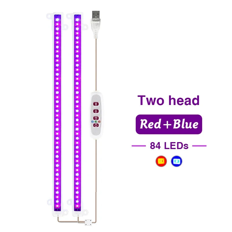 lampe led croissance plante intérieure blanche rose bleu moderne 30cm usb