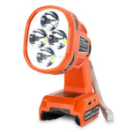 lampe torche led rechargeable orange moderne 22w 1120lm modes usb charge rapide