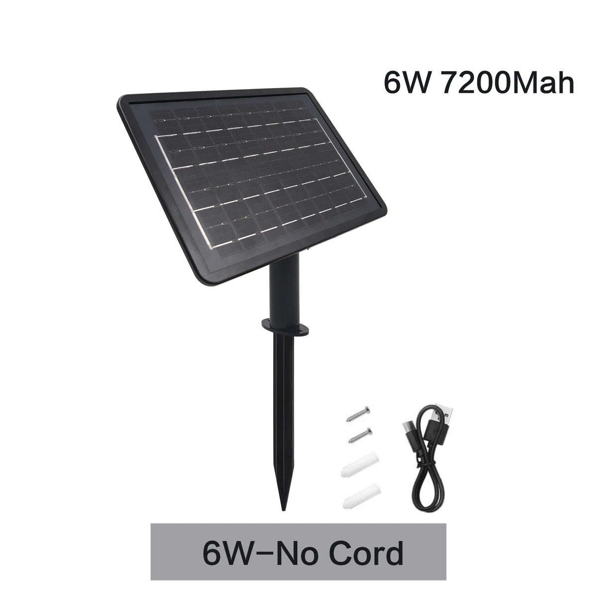 panneau solaire noir moderne télécommande câble 1.2m 3m batterie 7200mAh