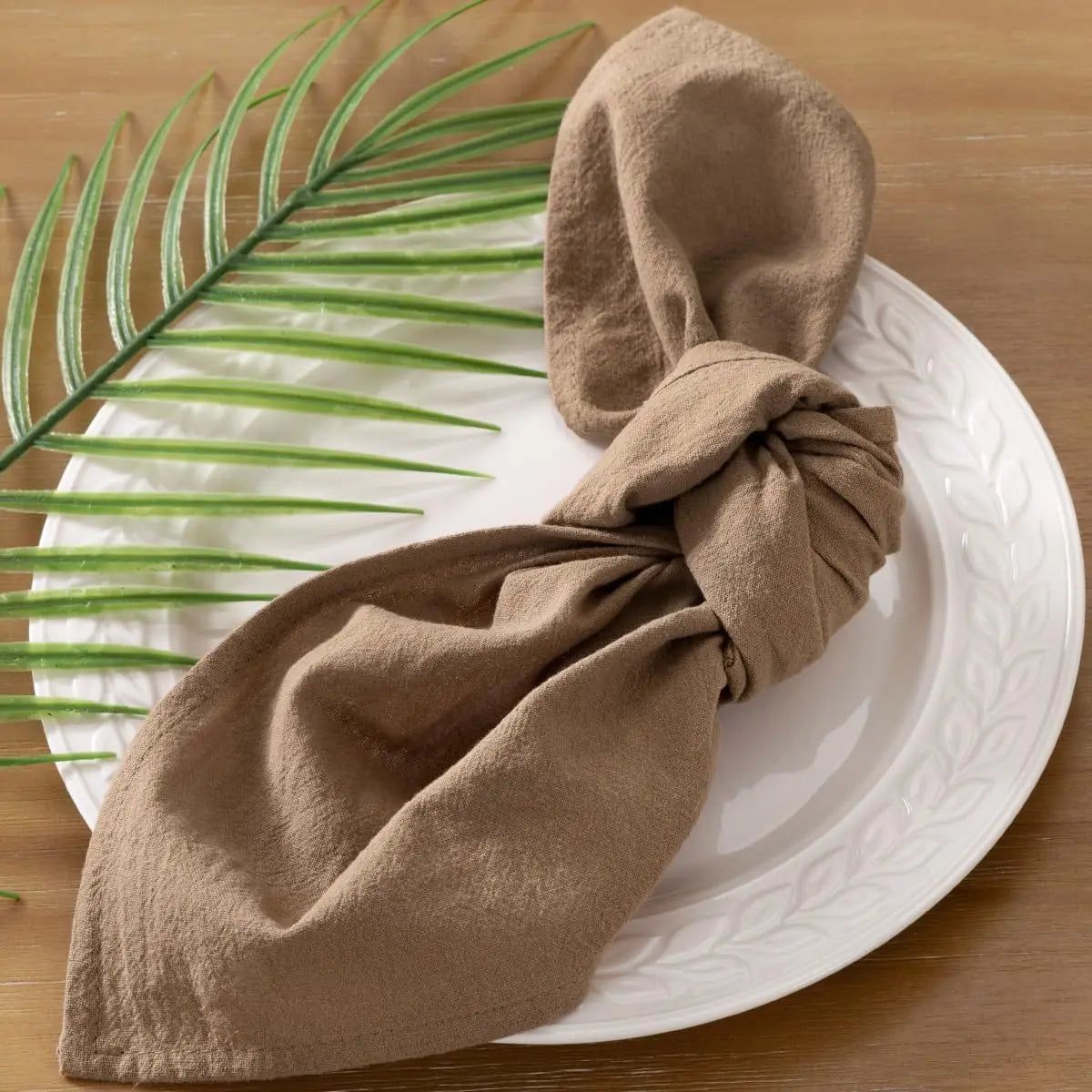serviette table coton rose violet ruban jute décoration mariage fête rustique moderne