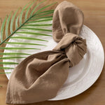 serviette table coton rose violet ruban jute décoration mariage fête rustique moderne