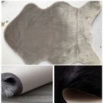 tapis fourrure noire marron doux moderne 60x40cm gris blanc polypropylène