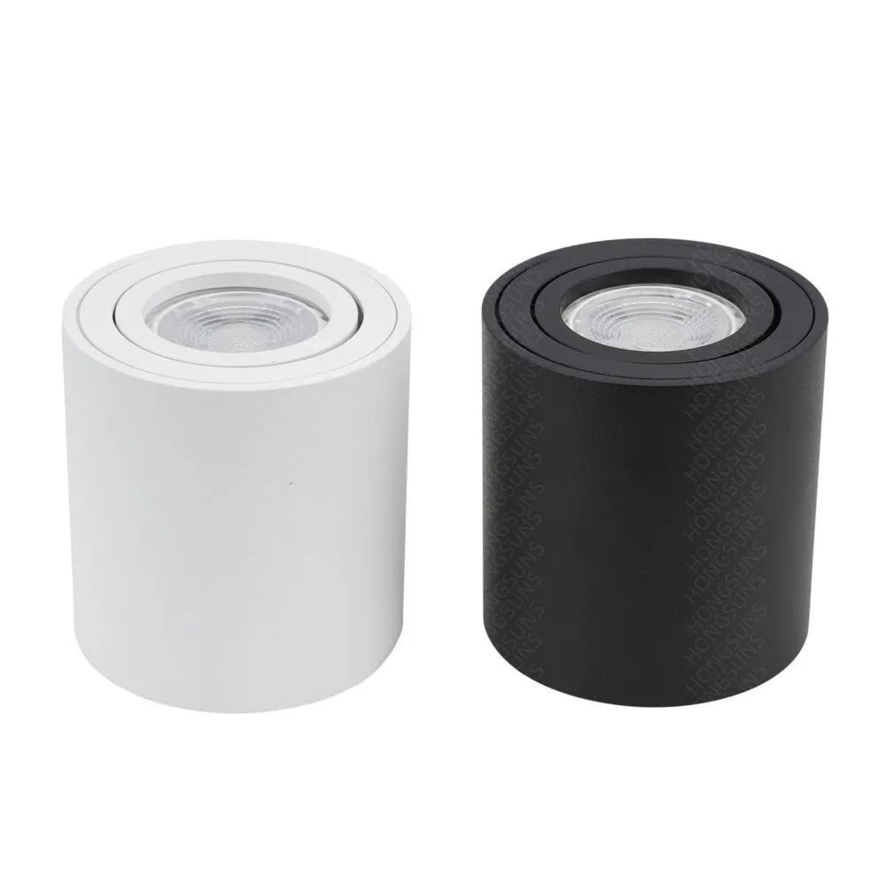 Spot LED GU10 6000K 4000K 3000K Blanc Noir 85mm Moderne Texture Fine
