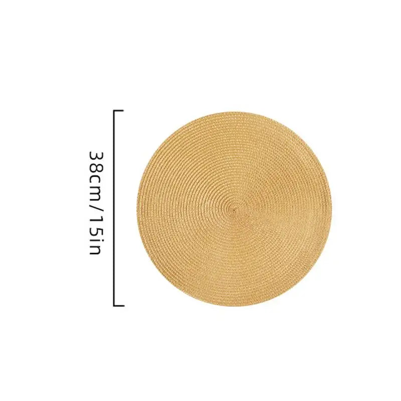 placemats ronds tissés noir bleu marine moderne résistants taches antidérapants lavables été table dîner