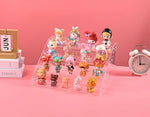 boîte rangement acrylique transparente couvercle figurine collection socle noir clips