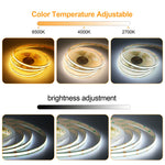 ruban led blanc jaune 608 leds ip67 étanche adhésif moderne 12v 24v