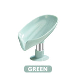 support savon moderne plastique blanc vert pastel texture gouttes d'eau fixé ventouse plateau douche