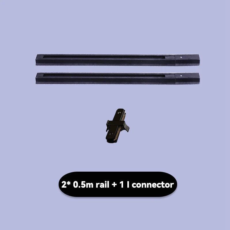 système rail led noir moderne connecteurs rails modulables éclairage intérieur salon