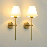 lampe murale moderne abatjour conique articulé noir doré blanc beige marron