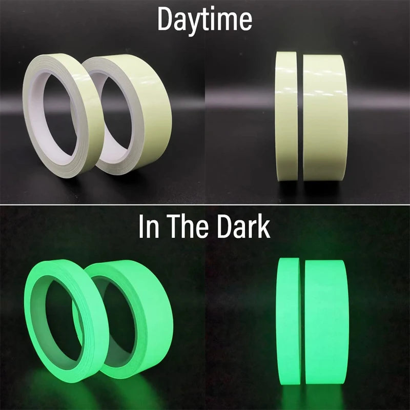 ruban luminescent vert fluo adhésif étanche moderne 10mm 15mm 20mm glow tape
