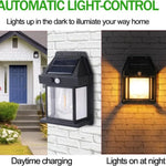 lampe murale solaire ip65 protection automatique contemporaine led noir matériau abs moderne