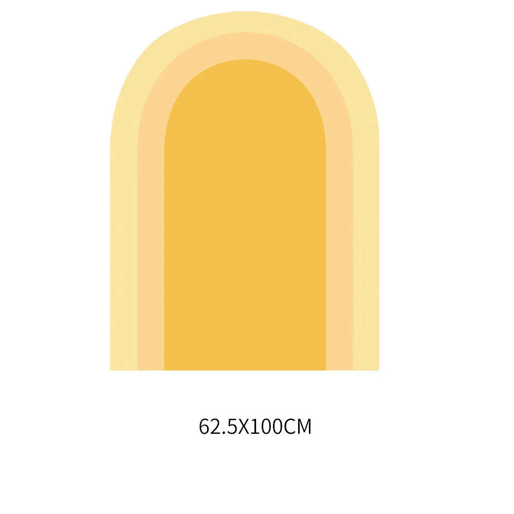 rideau mural moderne orange jaune beige uni minimaliste maison salon chambre d'enfant decoration autocollant