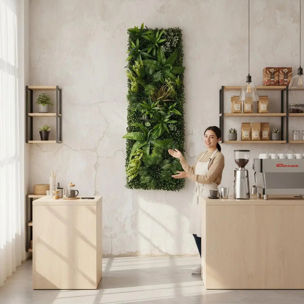 décoration murale panneau végétal herbes naturelles extérieur moderne baby shower accrochable vertes différentes