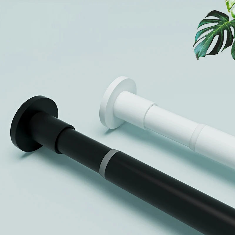 tige suspension noire blanche anti dérapante salle bain moderne facile installer robuste durable opaques