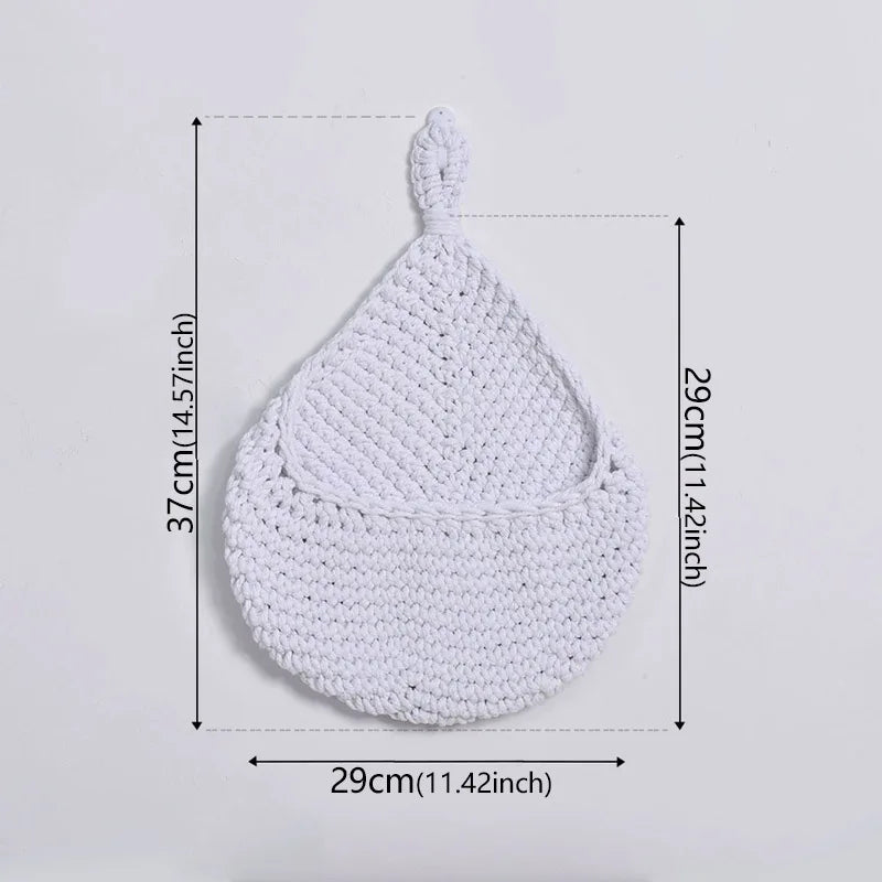 paniers rangement crochet rustique beige respectueux environnement boho chic decoration cuisine
