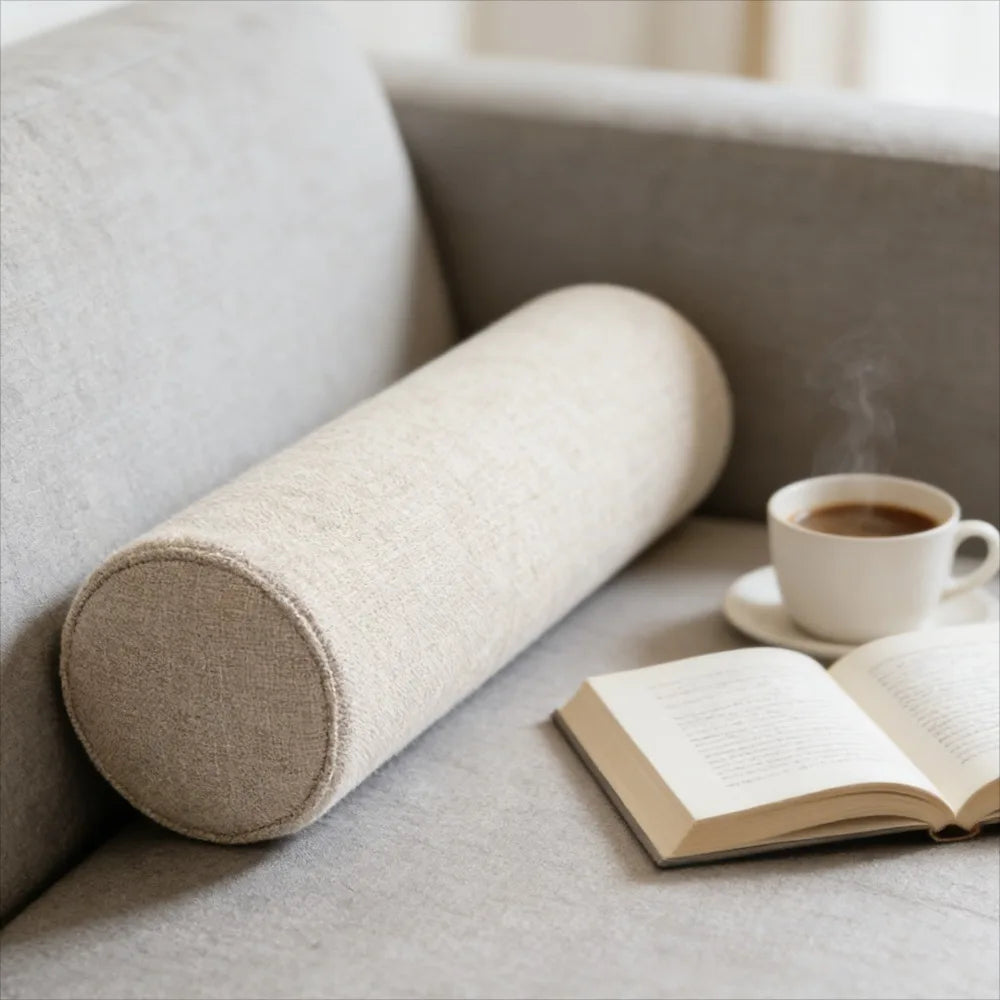 coussin rond mousse mémoire forme ergonomique support lombaire literie moderne