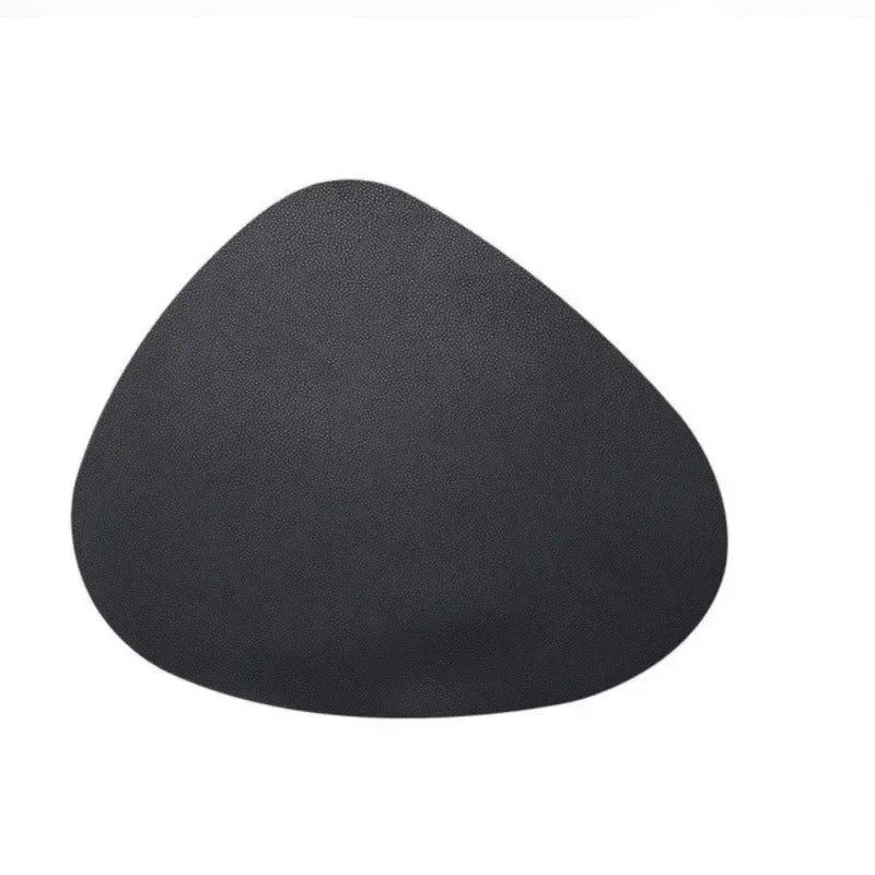 tapis table moderne cuir synthétique imperméable cuisine repas couleur grise