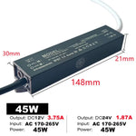 driver led étanche gris métallisé alimentation secteur 12v 24v éclairage extérieur