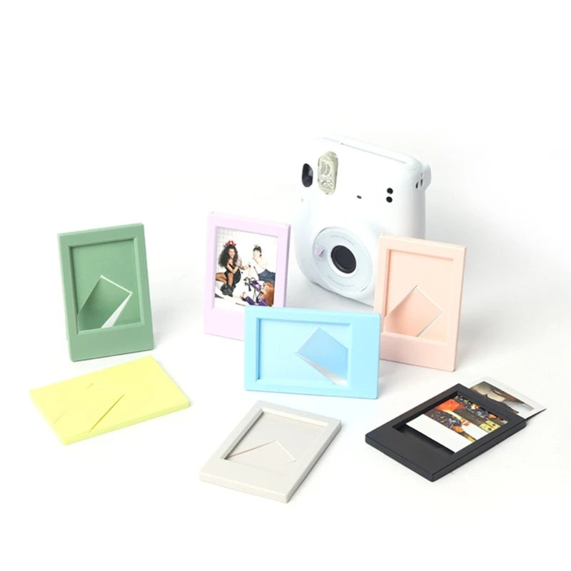 cadre photo minimaliste moderne jaune noir vert gris bleu clair rose violet posable photos
