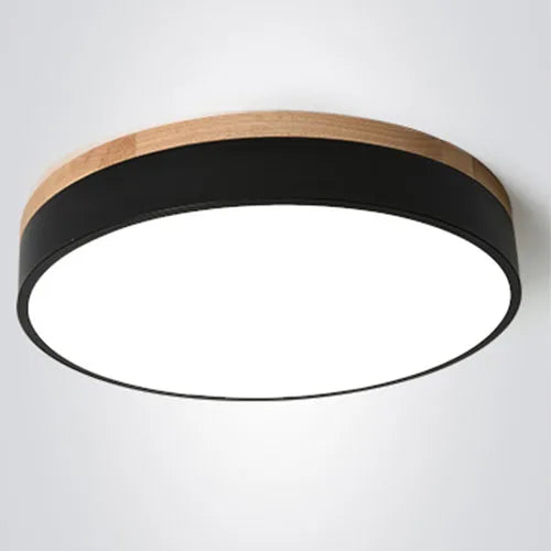 plafonnier led moderne gris bois rose jaune noir blanc minimaliste 27w 3sources