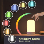 lampe table led tactile rgb cct moderne blanc gris rechargeable 3600mah