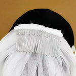 voile mariée transparent polyester classique élégant clips cheveux blanc crème simple erotique erotique erotique