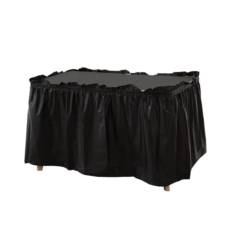 jupe table imperméable bleu clair rose bleu translucide plissée festive adhésive ruban adhésif