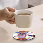 sous verres bois animes personnages féminins multicolores moderne opacité résistance chaleur hygiène table
