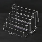 présentoir acrylique transparent moderne cupcake poupées parfum boîtes aveugles trapézoïdales étagère rangement multiple couches