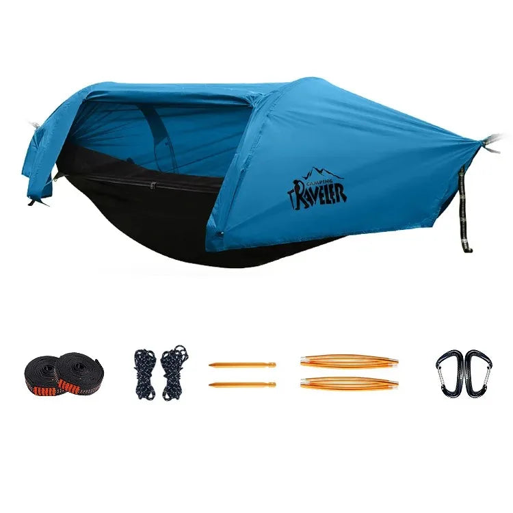 hamac jaune moderne sac rangement crochet anti pluie imperméable solo camping
