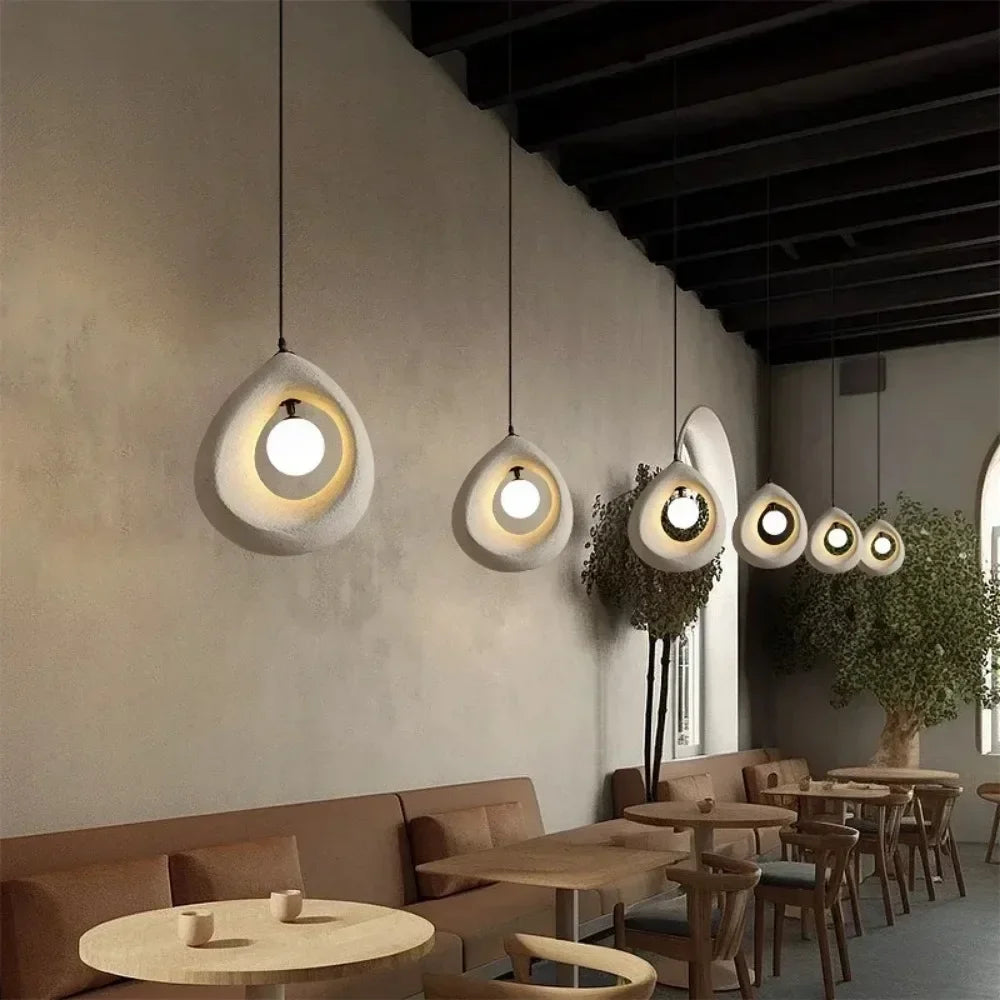 suspension lumineuse moderne gris texturé ampoule câble suspendu scandinave chambre salon decoration
